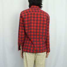 画像3: 80's Dickies チェック柄 プリントネルシャツ M (3)