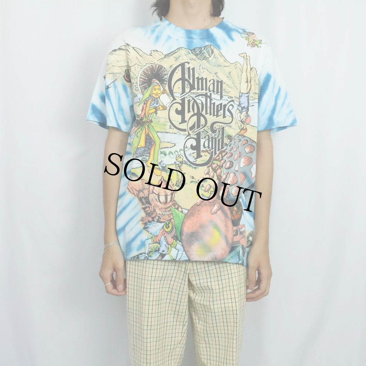 画像3: 1995 The Allman Brothers Band USA製 タイダイ ロックバンドプリントTシャツ L (3)