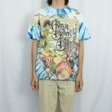 画像3: 1995 The Allman Brothers Band USA製 タイダイ ロックバンドプリントTシャツ L (3)