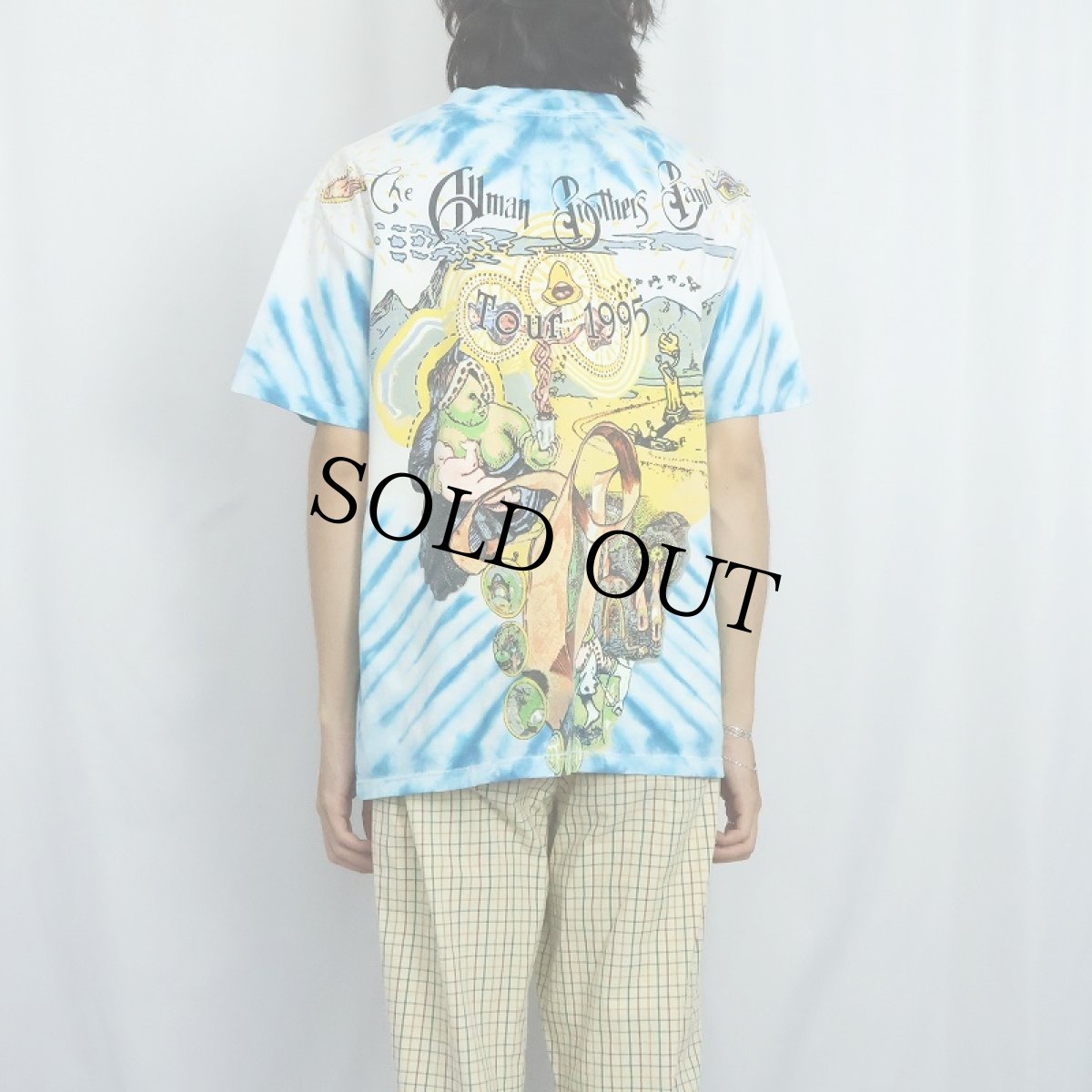画像4: 1995 The Allman Brothers Band USA製 タイダイ ロックバンドプリントTシャツ L (4)
