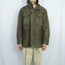 画像2: 70's U.S.ARMY M-65 後染め フィールドジャケット 3rd グレーライナー SMALL REGULAR (2)