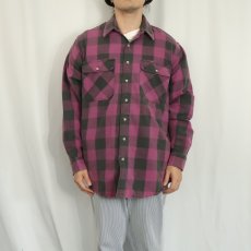 画像2: 80〜90's ST. JOHN'S BAY バッファローチェック柄 ヘビーネルシャツ (2)