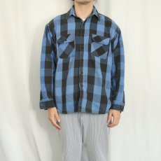 画像2: 70〜80's FIVE BROTHER USA製 バッファローチェック柄 ヘビーネルシャツ XL (2)