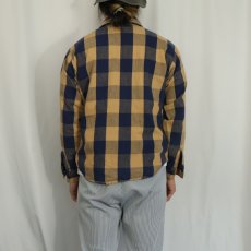 画像3: 70〜80's FIVE BROTHER USA製 ブロックチェック柄 ヘビーネルシャツ M (3)