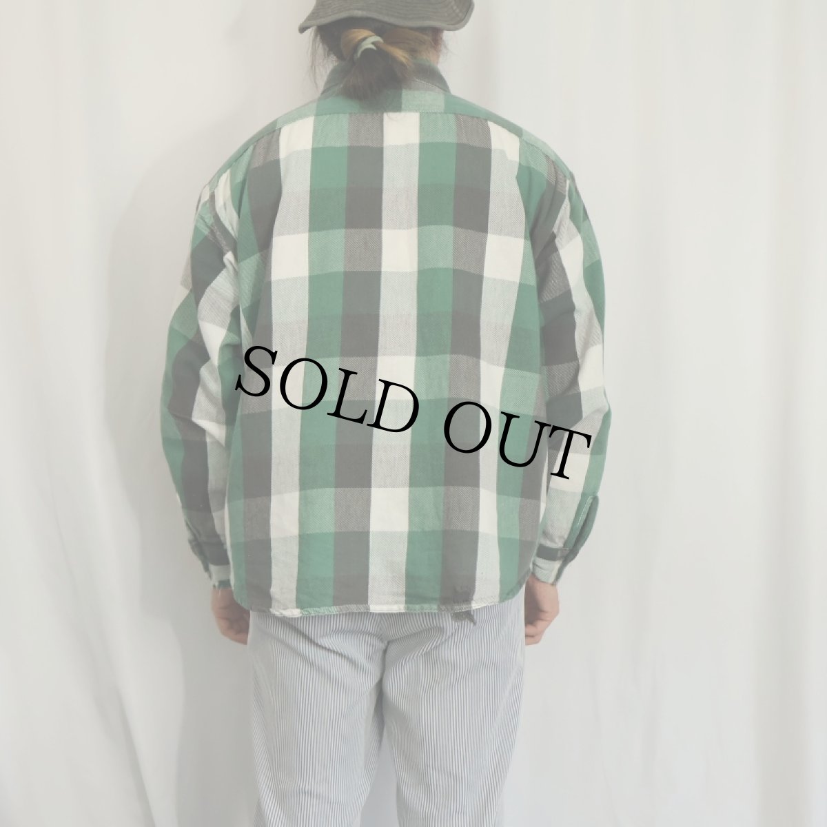 画像3: 70〜80's FIVE BROTHER USA製 ブロックチェック柄 ヘビーネルシャツ 2XL (3)