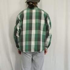 画像3: 70〜80's FIVE BROTHER USA製 ブロックチェック柄 ヘビーネルシャツ 2XL (3)