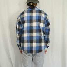 画像3: 70〜80's FIVE BROTHER USA製 ブロックチェック柄 ヘビーネルシャツ L (3)