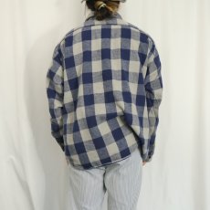 画像3: 70〜80's FIVE BROTHER USA製 ブロックチェック柄 ヘビーネルシャツ 2XL (3)