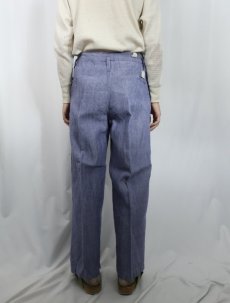 画像3: 50〜60's FRENCH MILITARY リネンセーラーパンツ "ワンウォッシュ" DEADSTOCK 【W32 L28】 (3)