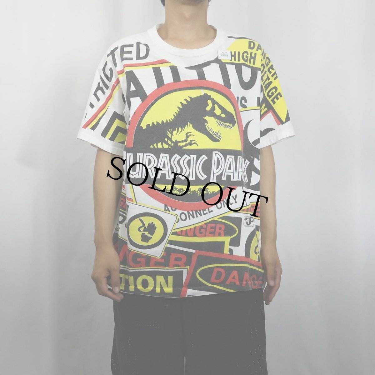 画像2: 90's JURASSIC PARK USA製 映画大判プリントTシャツ XL (2)