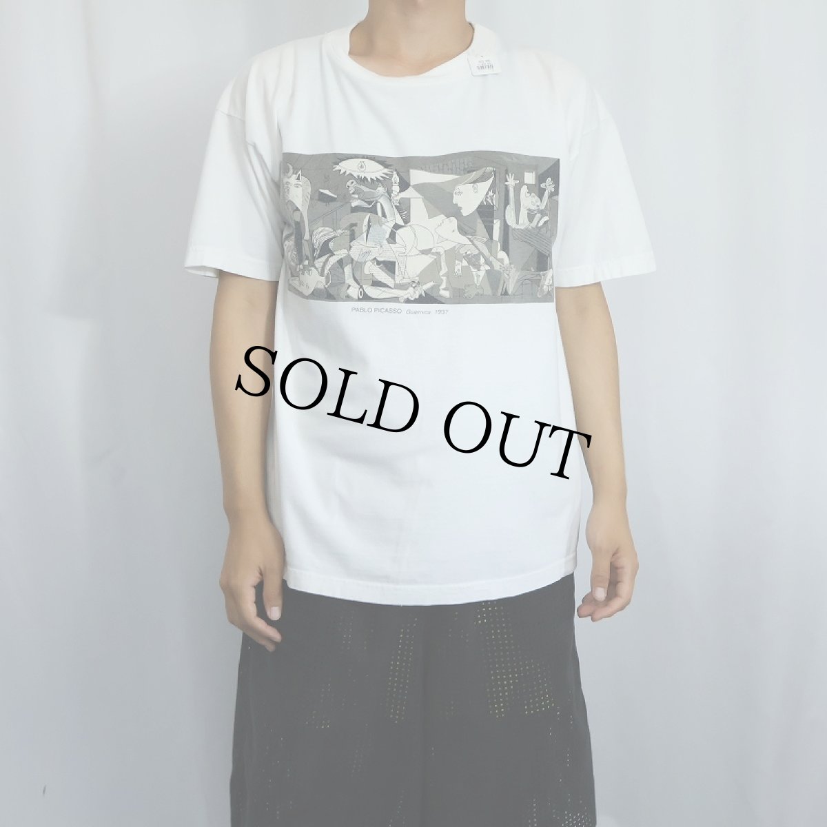 画像2: 90's Pablo Picasso "Guernica" アートプリントTシャツ (2)