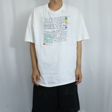 画像2: 90's〜 Frank Lloyd Wright "THE FOUR ORGANIC COMMANDMENTS" 建築家 アートプリントTシャツ XL (2)