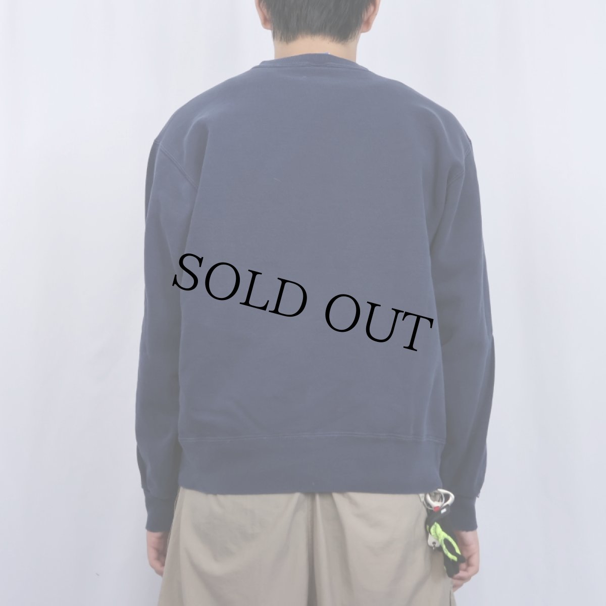 画像3: 90's Champion 青刺繍タグ 中期 USA製 "NAVY" プリントスウェット NAVY XL (3)