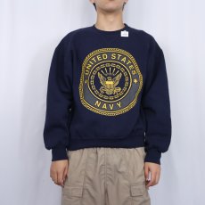 画像3: SOFFE USA製 "U.S.NAVY" リフレクタープリントスウェット NAVY M (3)