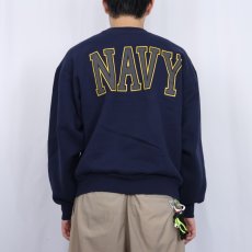 画像4: SOFFE USA製 "U.S.NAVY" リフレクタープリントスウェット NAVY M (4)