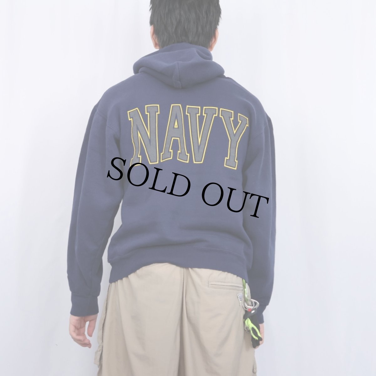 画像4: SOFFE USA製 "U.S.NAVY" リフレクタープリントスウェットフーディー NAVY S (4)