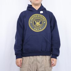 画像3: SOFFE USA製 "U.S.NAVY" リフレクタープリントスウェットフーディー NAVY L (3)