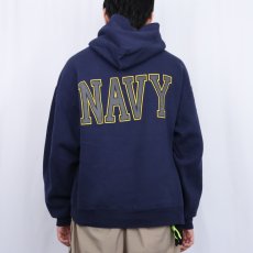 画像4: SOFFE USA製 "U.S.NAVY" リフレクタープリントスウェットフーディー NAVY L (4)