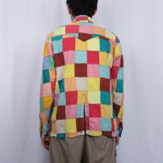 画像3: パッチワーク コットンシャツ (3)