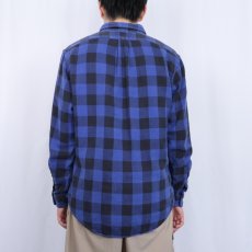 画像3: Ralph Lauren "CUSTOM FIT" バッファローチェック柄 コットンボタンダウンシャツ L (3)