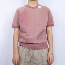 画像2: 60's 無地 半袖ラグランスウェット (2)