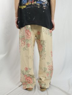 画像3: LAUREN Ralph Lauren 花柄 リネン×コットンパンツ W35 (3)