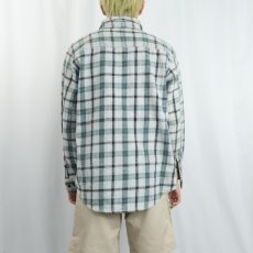 画像3: 90's DAKOTA チェック柄 ヘビーネルシャツ L (3)