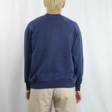 画像3: 80's USA製 無地ラグランスウェット NAVY XL (3)