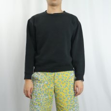 画像2: 80's RUSSELL ATHLETIC 無地スウェット BLACK M (2)
