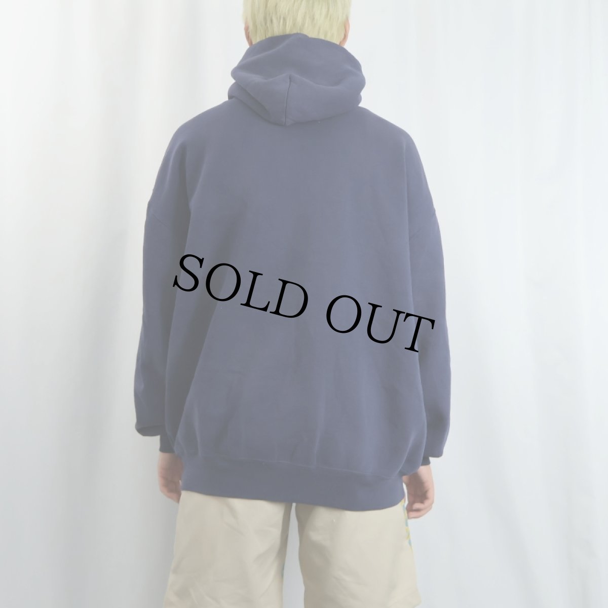 画像3: 90's RUSSELL ATHLETIC USA製 無地スウェットフーディー NAVY XXL (3)