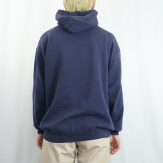画像3: 90's USA製 "NAVY" プリントスウェットフーディー NAVY XXL (3)
