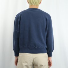 画像3: 90's Champion 青刺繍タグ 中期 USA製 "NOTRE DAME" プリントスウェット NAVY S (3)
