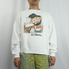 画像2: 90's Red Skelton USA製 俳優プリントスウェット XL (2)