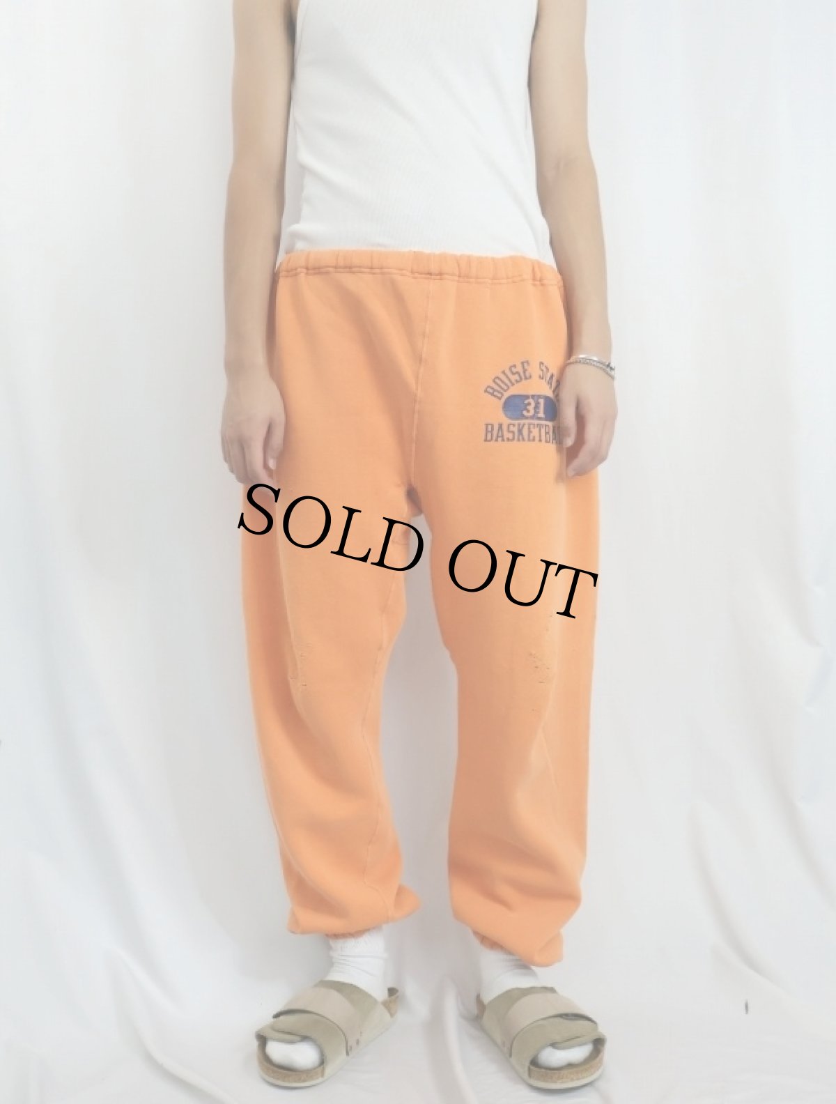 画像2: 70〜80's "BOISE STATE BASKETBALL" プリントスウェットパンツ W20-46 (2)