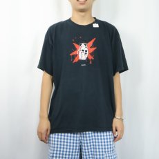 画像2: "Boom" プリントTシャツ BLACK XL (2)