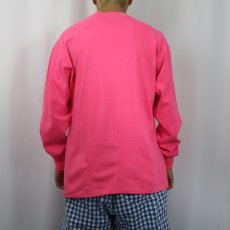 画像3: 90's SUNBELT USA製 ネオンカラー 無地ロンT (3)
