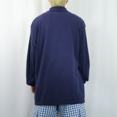 画像3: 90's New York Yankees USA製 ロゴ刺繍 モックネック ロンT NAVY 2XL (3)