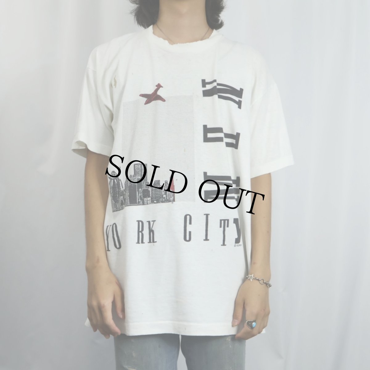 画像2: 90's USA製 "NEW YORK CITY" プリントTシャツ XL (2)