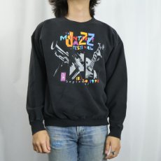 画像2: 90's Monterey Jazz Festival ミュージックフェスティバル プリントスウェット BLACK M (2)
