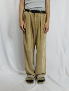 画像2: Brooks Brothers 2タック コーデュロイパンツ W33 (2)