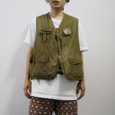 画像2: 50's L.L.Bean 筆記体タグ ハーフムーン フィッシングベスト (2)