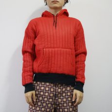 画像2: 50〜60's DACRON88 中綿入り キルティングスウェットフーディー SIZE38-40 (2)