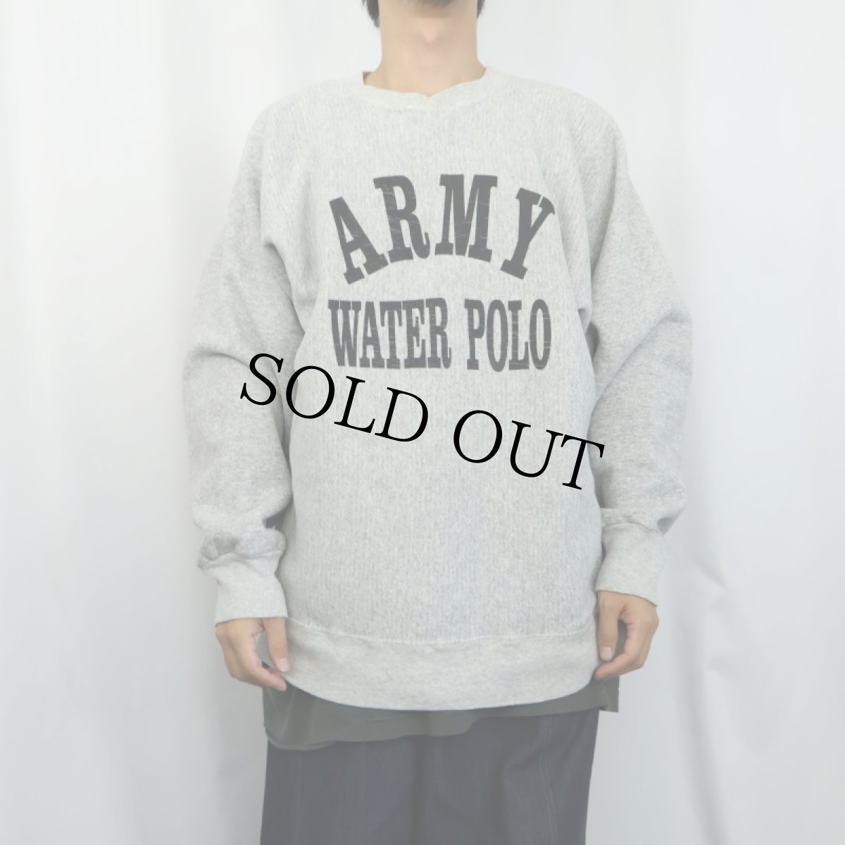 画像3: 90's USA製 "ARMY WATER POLO" プリントスウェット (3)
