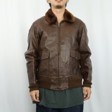 画像2: 70's "G-1 TYPE" レザーフライトジャケット SIZE40 (2)