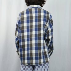 画像3: 80's OSHKOSH B'GOSH ブロックチェック柄 ヘビーネルシャツ (3)