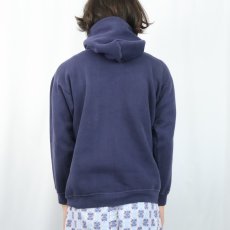画像3: 70's RUSSELL ATHLETIC 金タグ USA製 無地スウェットフーディー NAVY M (3)