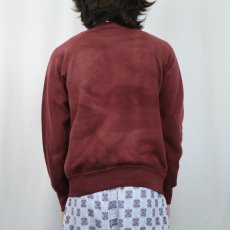 画像3: 80's BASSETT WALKER USA製 無地 フェードラグランスウェット M (3)