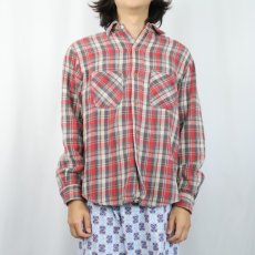 画像2: 70〜80's BIG MAC チェック柄 ヘビーネルシャツ L (2)