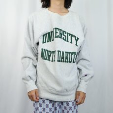 画像2: 90's Champion REVERSE WEAVE "UNIVERSITY NORTH DAKOTA" プリントスウェット XL (2)