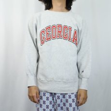 画像2: 90's Champion REVERSE WEAVE USA製 "GEORGIA" プリントスウェット L (2)